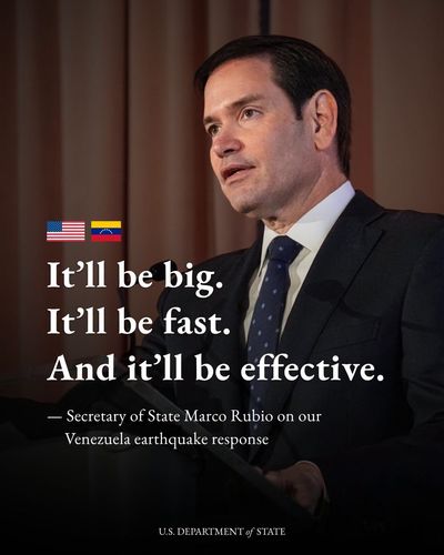 Marco Rubio Unveils U.S. Plan to Help Venezuela After Devastating Twin Earthquakes