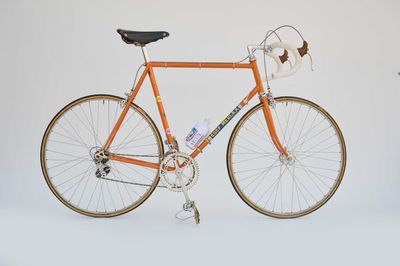 Ridden by a teammate of Eddy Merckx, the Molteni orange paint is inextricably linked to The Cannibal and his team