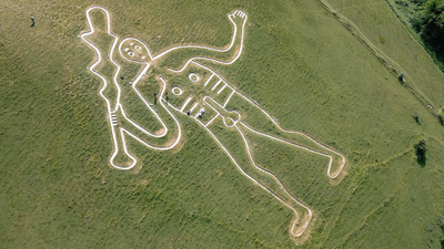Britain's largest chalk hill figure gets 17 tonnes of fresh chalk and a new method to fight climate-driven erosion