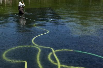 Reflecting pool was cut with ‘sharp knife or razor’, National Park Service says