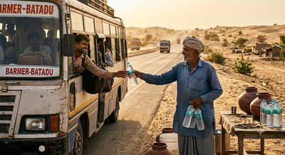 For 21 years, this 77-year-old ‘Water Baba’ has been handing out free cold water to thirsty highway travellers in Rajasthan’s 45°C scorching desert heat