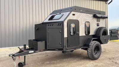 Fugly on the outside, but with a dream interior – this is THE camping trailer for the Cybertruck generation