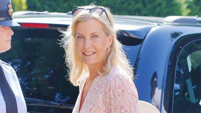 Duchess Sophie's sorbet-pink midi and gold wedges are the perfect summer holiday outfit - and she's taken them on a royal trip