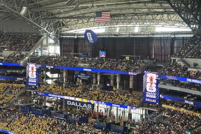 Curtains go up at AT&T Stadium for the World Cup, a glare-blocking move rejected by Jerry Jones