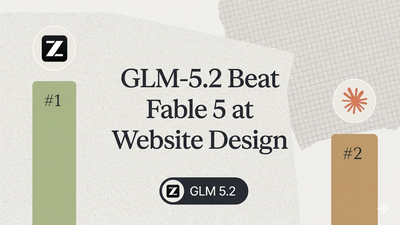 China's answer to Claude's Fable 5 comes top of the HTML web design contest as the CEO tells Elon Musk GLM will reach Mythos-class before Q1 2027