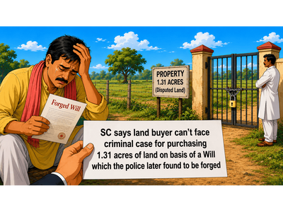 Forged Will row: Buyer should not face criminal case for purchasing land on the basis of Will which police found to be forged; rules SC