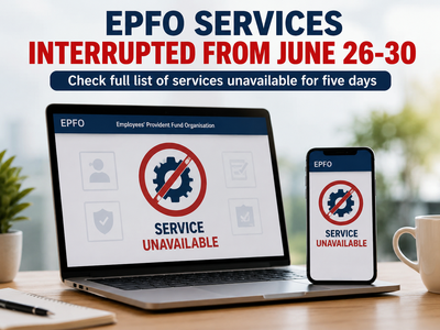 EPFO services interrupted from June 26-30: Check full list of services unavailable for five days