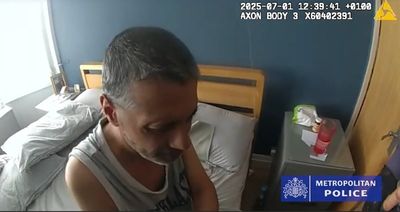 Moment magistrate who helped run major London drug dealing operation arrested on bed - as he is jailed for seven years