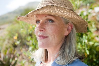 Grey hair is the most vulnerable to sun damage. Here’s how to protect it