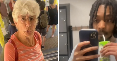 “Male Karen” Refuses To Move For 80YO Woman While “Relaxing” On Public Staircase And Filming Her