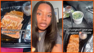 Woman says she ordered Longhorn Steakhouse salmon to go. Then she looked inside: ‘That hardly ever happens’