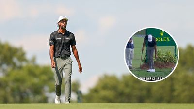 Bizarre Rules Scenario Sees Akshay Bhatia Drop On Artificial Mat During Travelers Championship