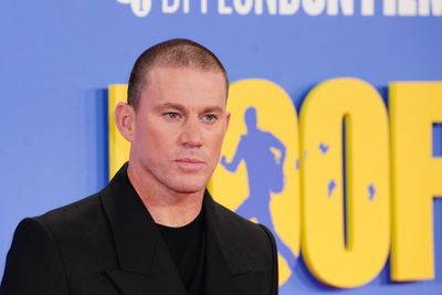 Channing Tatum cheers on Norway dressed as footballer Erling Haaland