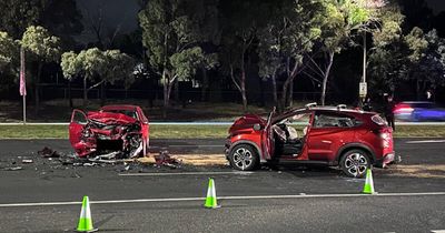 Two in hospital after two-car smash: firefighters free occupant from wreckage