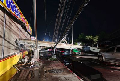 Post-storm cleanup continues in Lat Krabang
