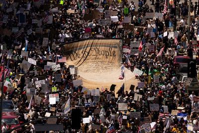 ‘This isn’t about any one administration’: protests in DC reimagine the next 250 years in the US