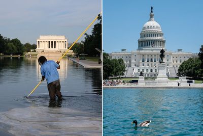 How the National Mall’s other reflecting pool has avoided the green algae that overwhelmed Trump’s renovations