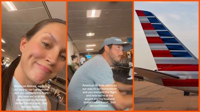 Woman shows up to the airport for her honeymoon. Then American Airlines tells her husband he doesn’t have a seat: ‘They split you up is WILD’