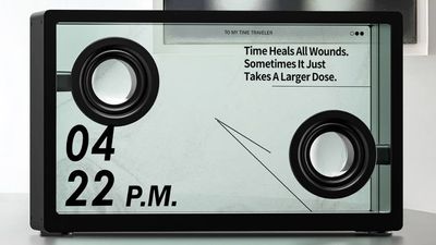 This high-tech hi-fi speaker plays your music and animates the lyrics in real time