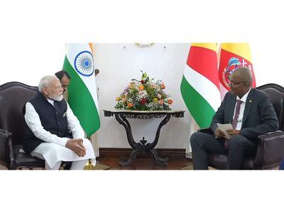 PM Modi holds delegation-level talks with Seychelles President Herminie as part of his state visit