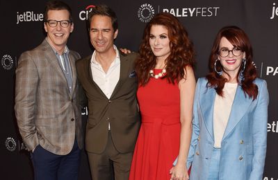 Eric McCormack reunites with Will and Grace co-stars at James Burrows' funeral