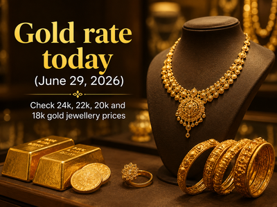 Gold rate today (June 29, 2026): Check 24k, 22k, 20k and 18k gold jewellery prices from Joyalukkas, Malabar Gold & Diamonds, Tanishq & IBJA in Delhi, Mumbai, Hyderabad, other cities