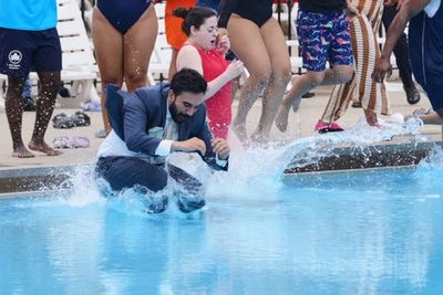 Watch: Zohran Mamdani jumps into pool in full suit to kick off NYC Summer Season