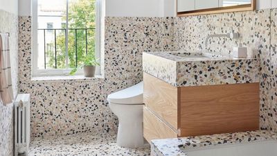 This Laundry Basket Looks So Luxe for Its Price Tag, and Conveniently Adds Extra Surface Space in a Small Bathroom