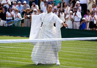 Naomi Osaka stuns in kimono-inspired walk-on dress ahead of Wimbledon first round