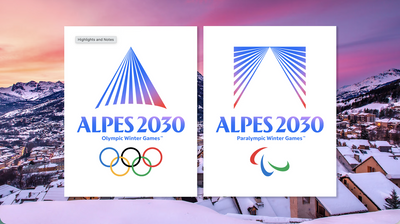 No, you haven't accidentally downloaded a banking app – that really is the new Winter Olympics 2030 logo