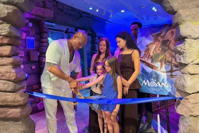 Dwayne Johnson and Catherine Laga’aia surprise 10-year-old Moana fan at hospital