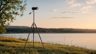 This retro, compact tripod weighs no more than a water bottle – and uses accessory arms to hold phones and lights too