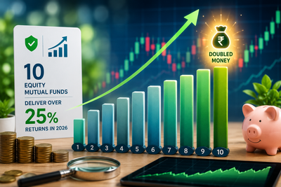 10 equity mutual funds deliver over 25% returns in 2026, one of them doubled money