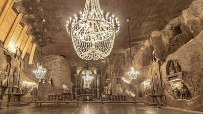 Hidden wonder: Poland's 700-year-old underground salt mine is a hidden city of chapels, lakes and sculptures carved from salt