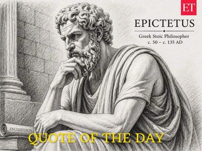 Quote of the day by Stoic philosopher Epictetus: "Some things are in our control and others not. Things in our control are..." - Inspiring life lessons on self-control, resilience, inner peace, personal responsibility, and why mastering your mind changes everything