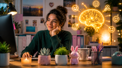 Psychology says people who decorate their desk may be creating more than just a beautiful workspace, they may be boosting everyone’s mood