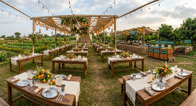Without a wedding planner, this family hosted a zero-waste wedding for 600 guests using farm-grown décor, steel cutlery and composting