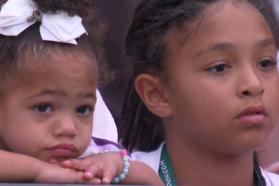 Watch Serena Williams’ children react as she makes Wimbledon comeback