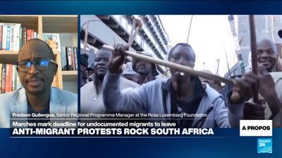 South Africa's anti-migrant protesters march nationwide, after thousands flee violence