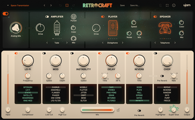 UJAM's Retrocraft is an all-in-one multi-effects plugin for lo-fi vintage vibes