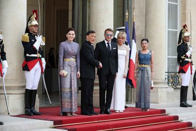 Macron welcomes Their Majesties