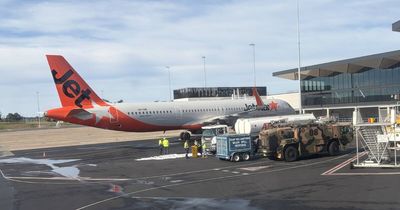 Oil leak triggers emergency RAAF firefighter response at Newcastle Airport
