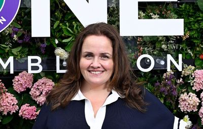 Jessica Gunning’s navy and white striped co-ord at Wimbledon is a breezy yet elegant choice for outdoor summer occasions