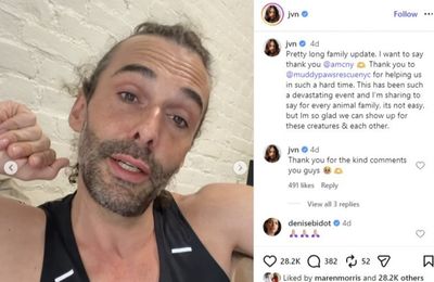 Jonathan Van Ness forced to rehome dog after 'gut-wrenching' attack on his cat