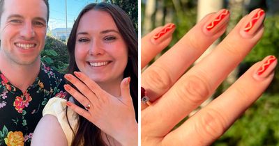 Woman Gets Engaged While Having Hot Dog Nails, Others Share Their Manicures To Make Her Feel Less Alone