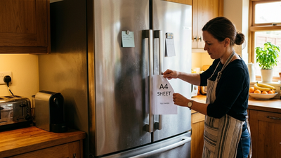 Why is it recommended to put an A4 paper in the fridge during heatwaves?