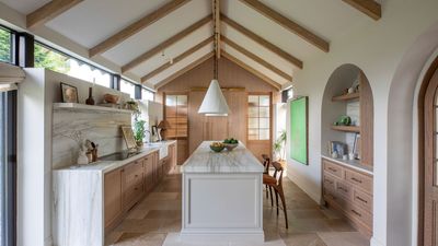 See How a Crumbling Cowshed Was Given a New Life as a Timeless Family Kitchen That Still Honors Its Humble Beginnings