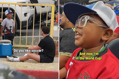 Little boy, 9, selling water bottles on the street surprised with World Cup tickets from viral TikToker