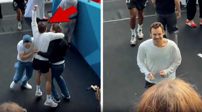 Harry Styles celebrates England's World Cup win against DR Congo as fans go wild at Wembley