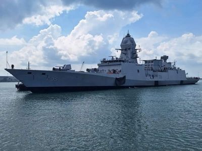 INS Udaygiri, Shakti and Kavaratti arrive at Changi Naval Base in Singapore as part of operational deployment